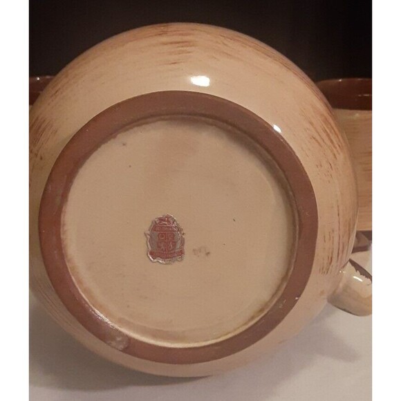 Nasco "Sweet Adeline" Handpainted 1950s Pottery Pitcher & Mugs (5) Barbershop - Picture 7 of 9